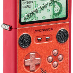 Zippotronic Design piros matt szélálló zsebgyújtó, 46700