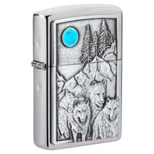 49295 A Hold és a Farkasok Zippo öngyújtó, rátétes