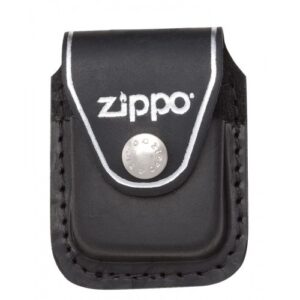 lpcbk Fekete Zippo bőrtok fém klippel