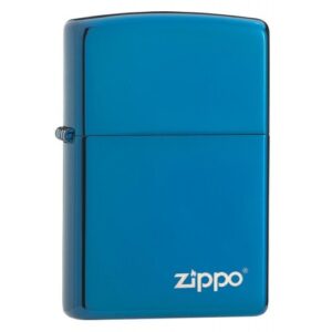 20446zl Klasszikus polírozott kék Zippo öngyújtó, Zippo logóval
