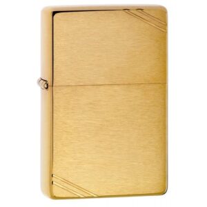 240 Szálcsiszolt sárgaréz vintage Zippo öngyújtó