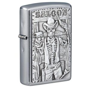 49298 Szalon koponya rátétes embléma Zippo öngyújtó