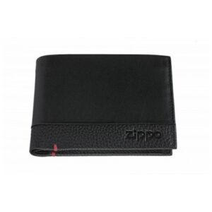 2006021 Zippo Nappa bőr, összecsukható pénztárca, 12 centiméteres Noir (fekete)